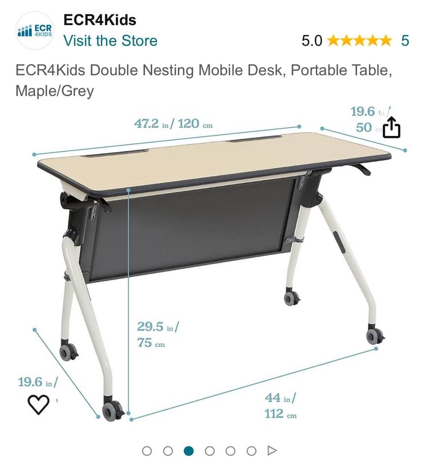 Desk with wheels Brand New in Box