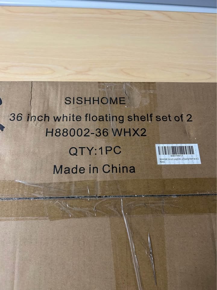 Floating Shelves 36 Inch Length White 12 Inch Deep (set of 2)
