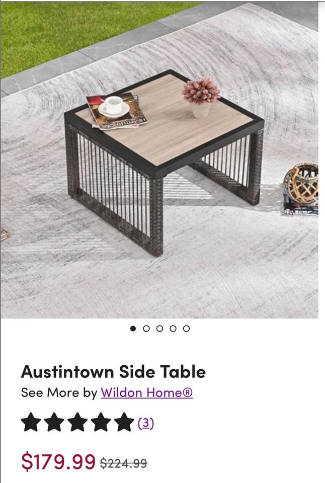 Patio Wicker Set Corner Seat and Table