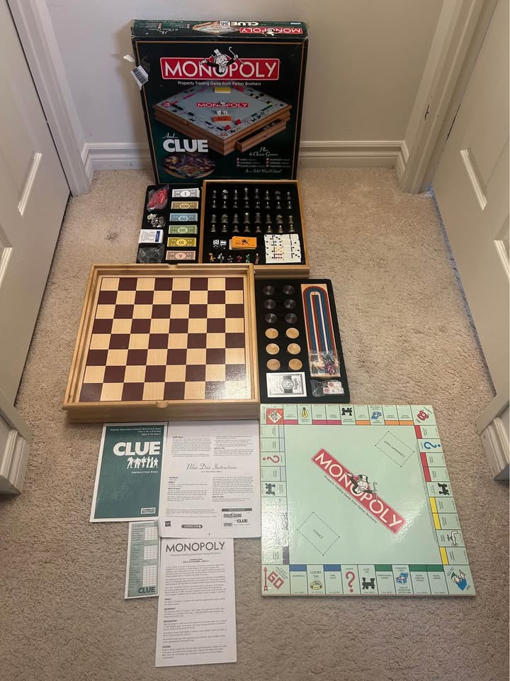 Hasbro Parker Brother Wooden Board Games