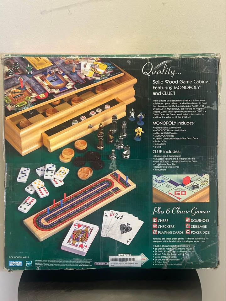 Hasbro Parker Brother Wooden Board Games