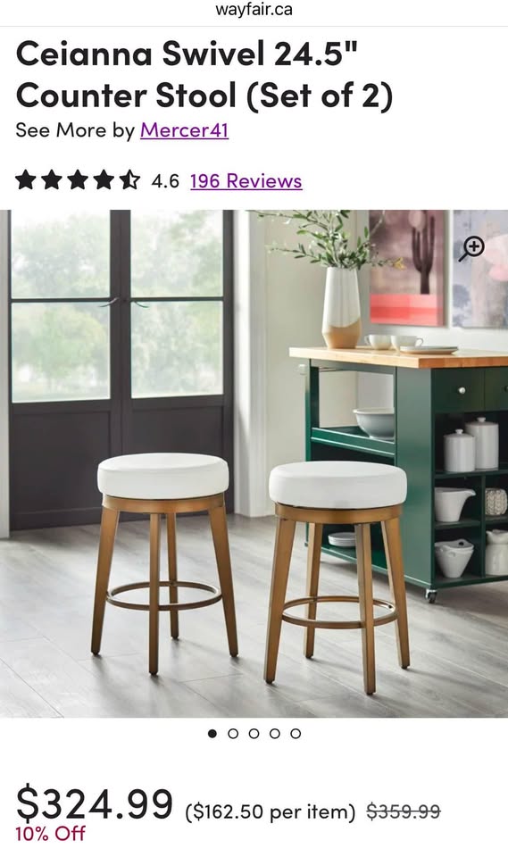 Ceianna Swivel 24.5" Counter Stool