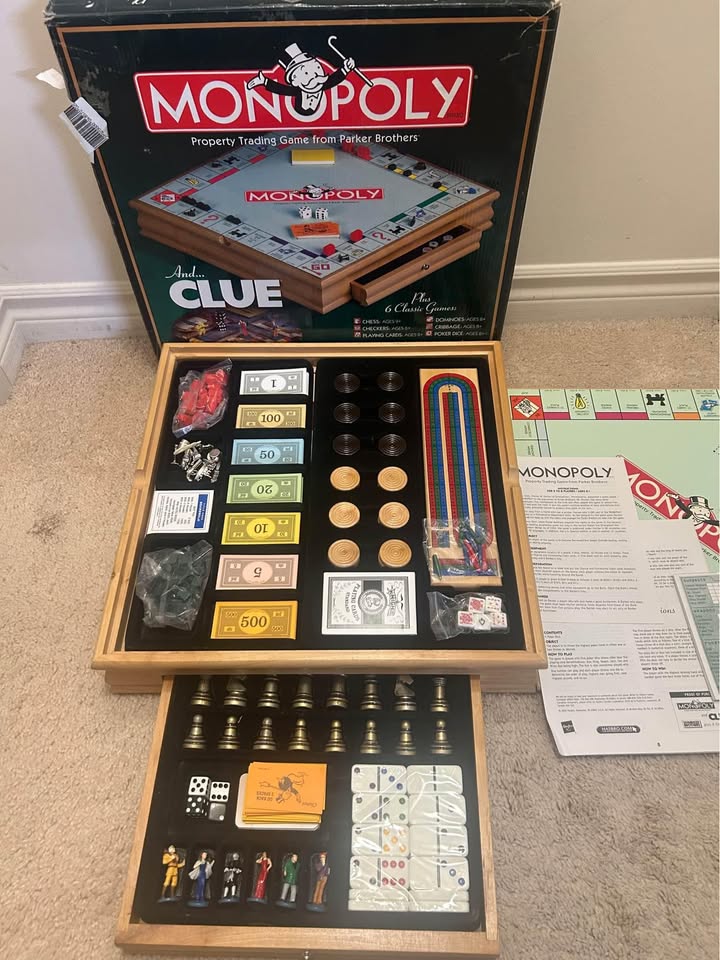 Hasbro Parker Brother Wooden Board Games