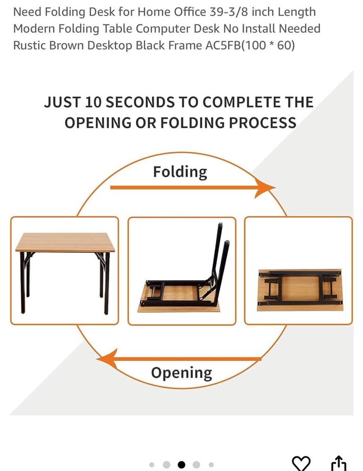 Foldable 39” Desk