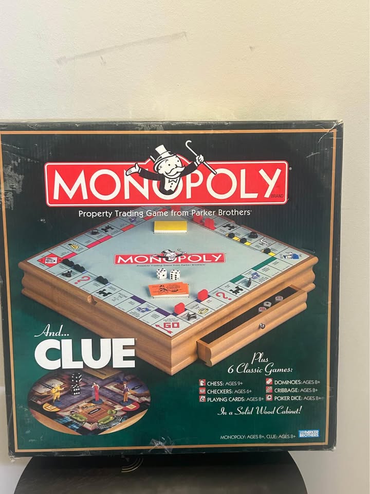 Hasbro Parker Brother Wooden Board Games