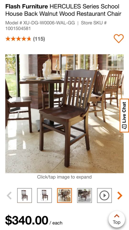 Farmhouse Solid Wood Chairs