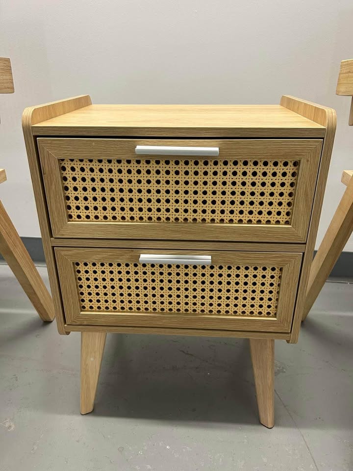 Set of Rattan Bamboo Chairs & Table