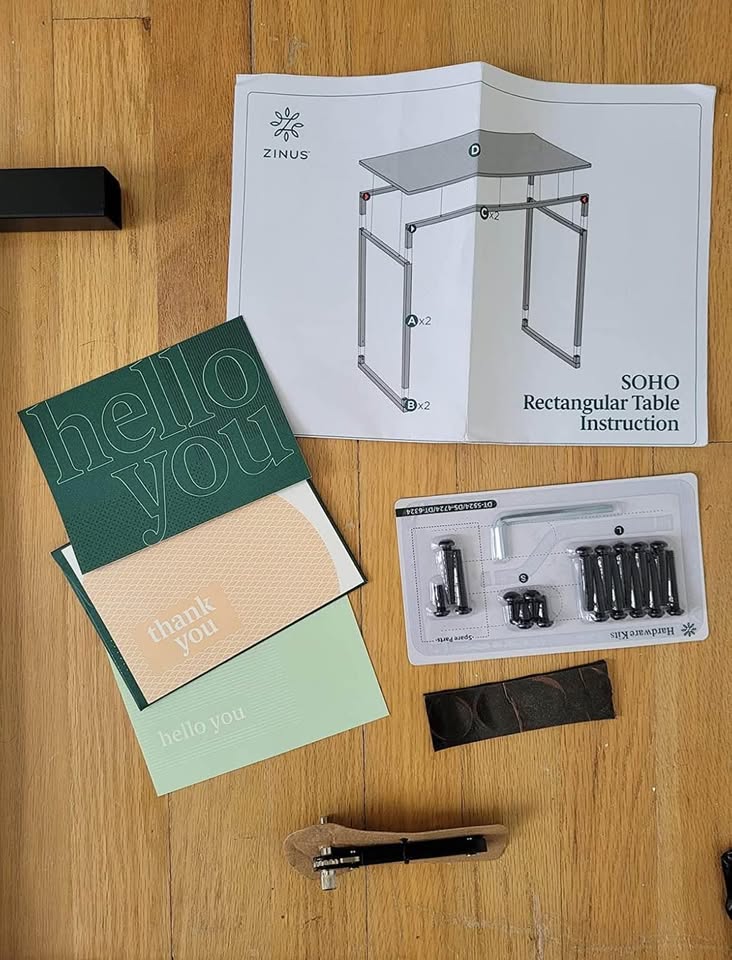 Desk Table in Sealed Boxes