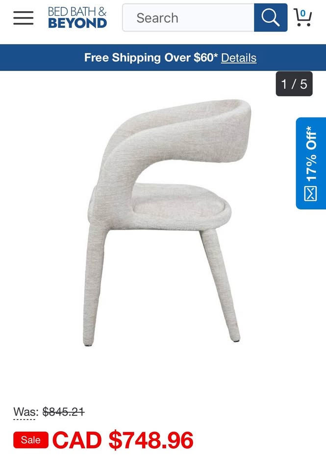 Modrest Faerron Modern Light Grey Fabric Accent Chair