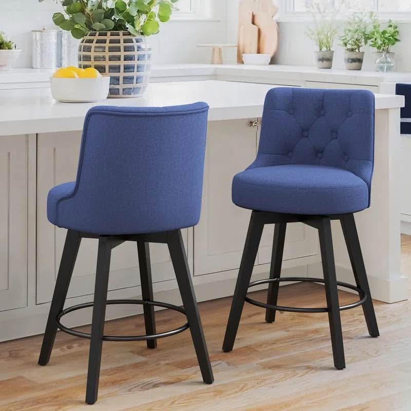 Arleine Swivel 26.7'' Upholstered Counter Stool