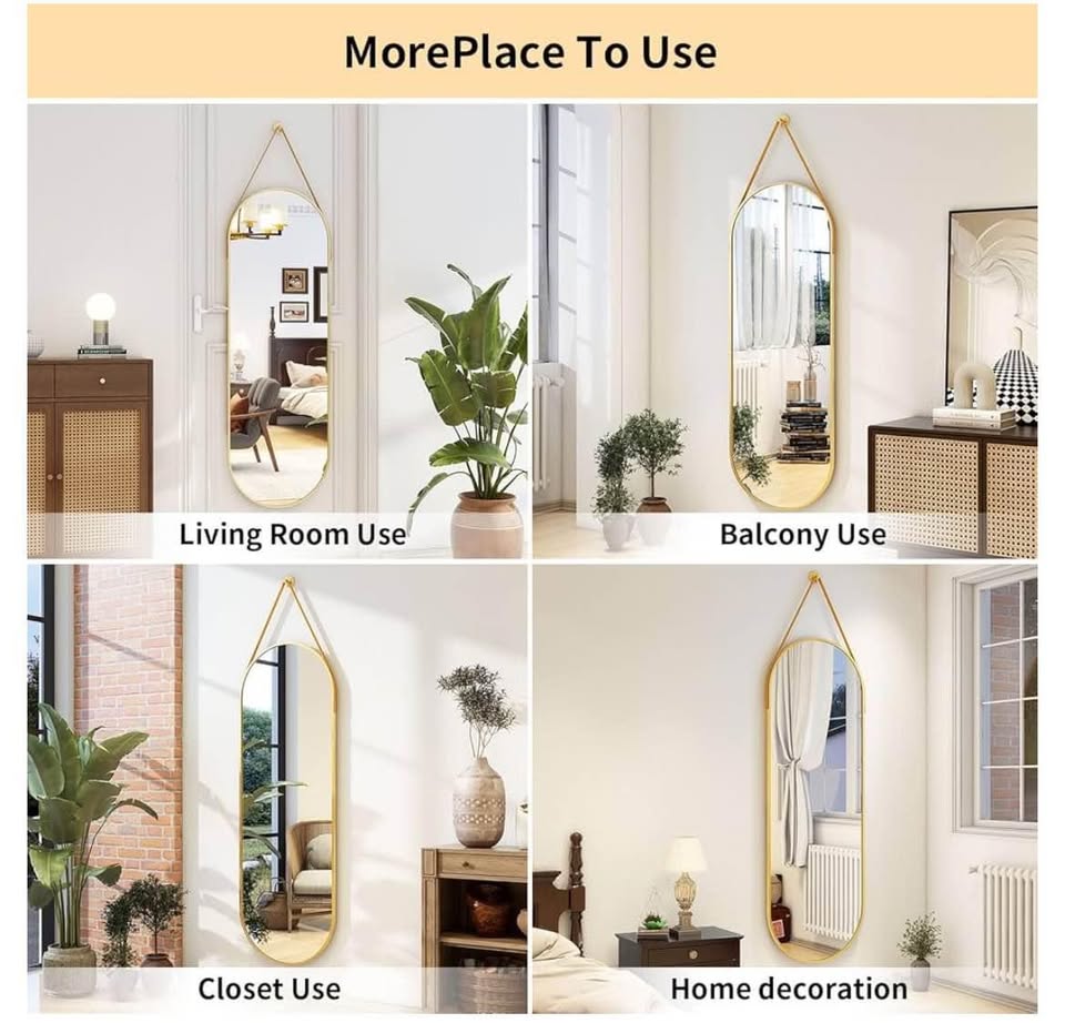 Gold Arched Full Length Mirror