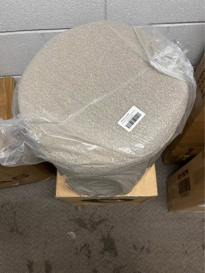 Brand new Boucle ottoman