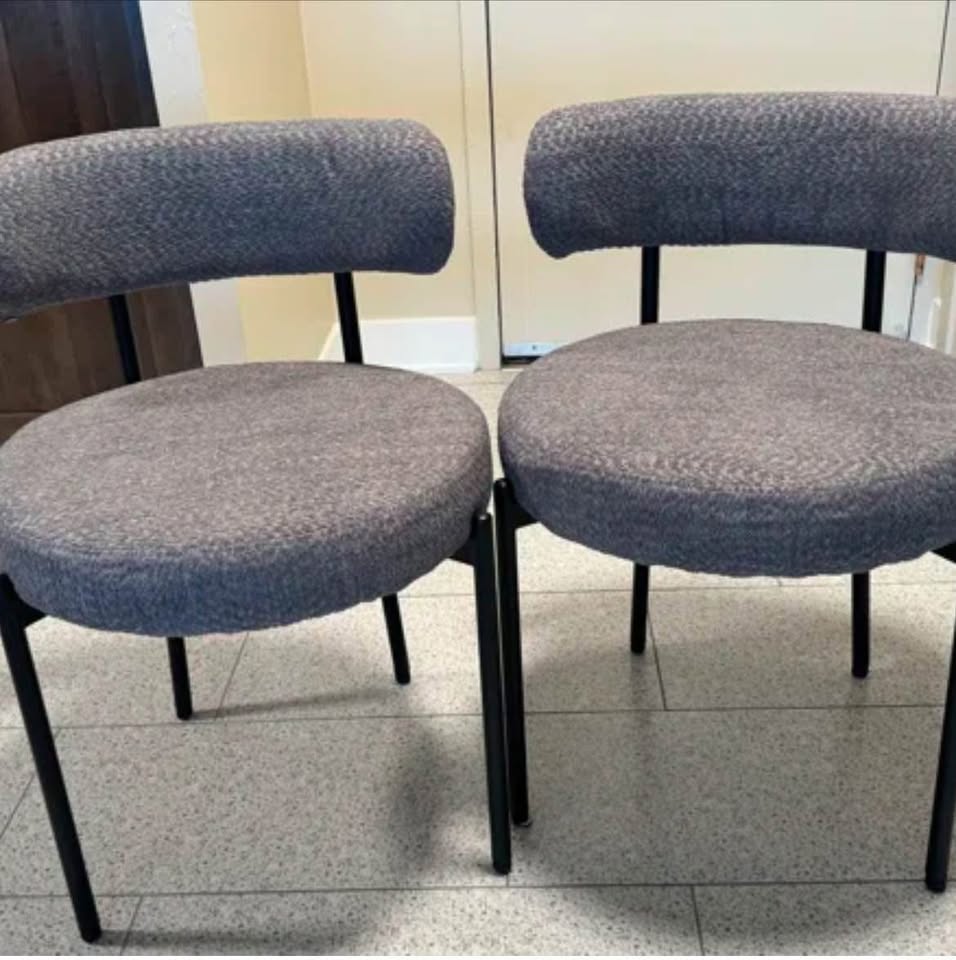 Boucle 4 Dark Gey Dining Chairs