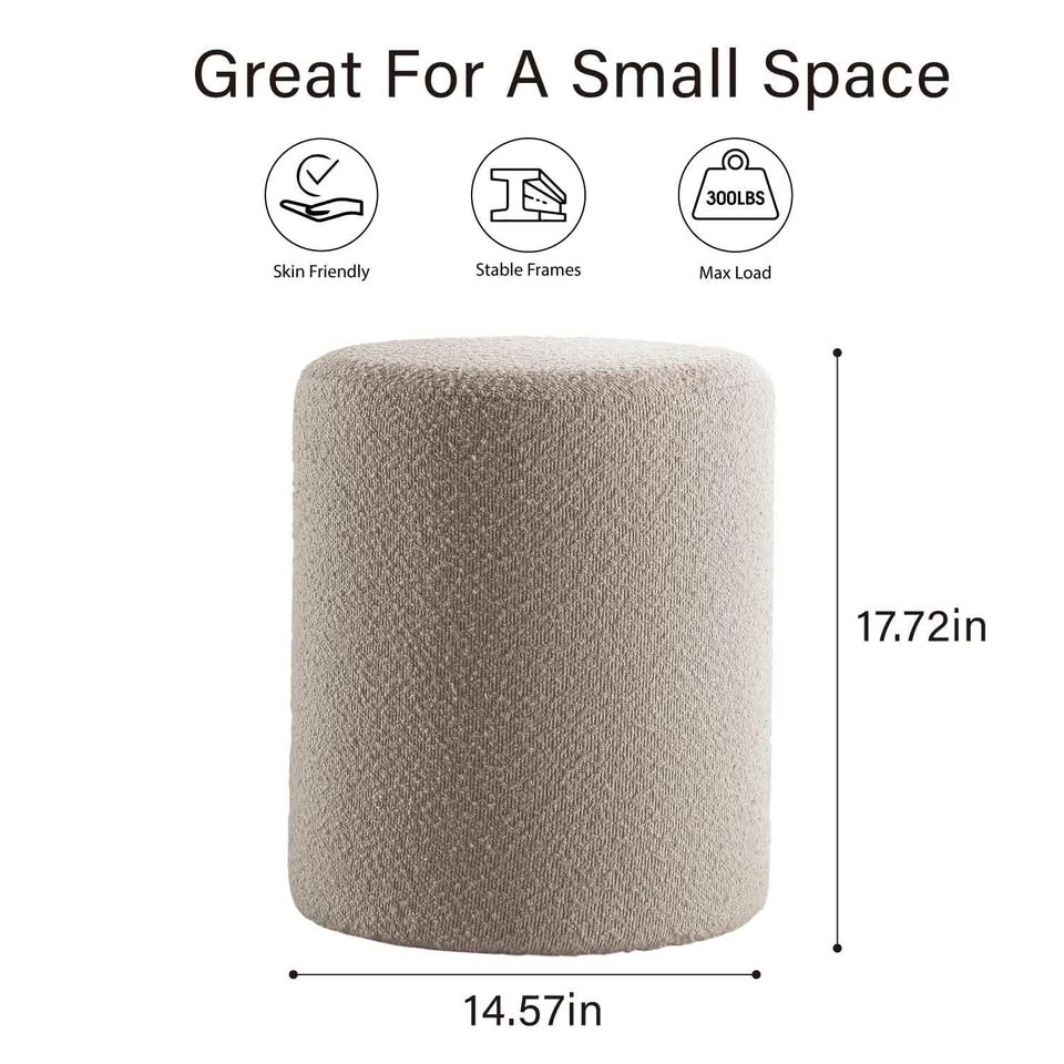 Brand new Boucle ottoman