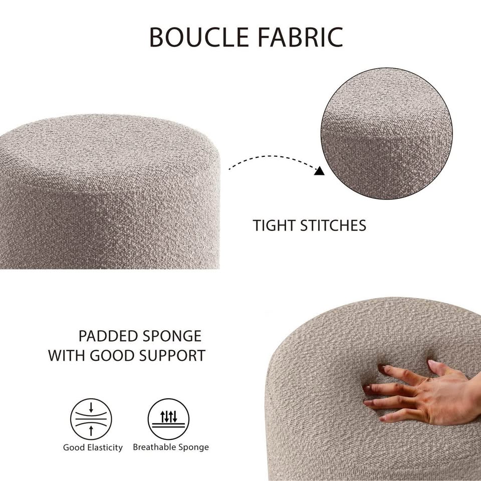 Brand new Boucle ottoman