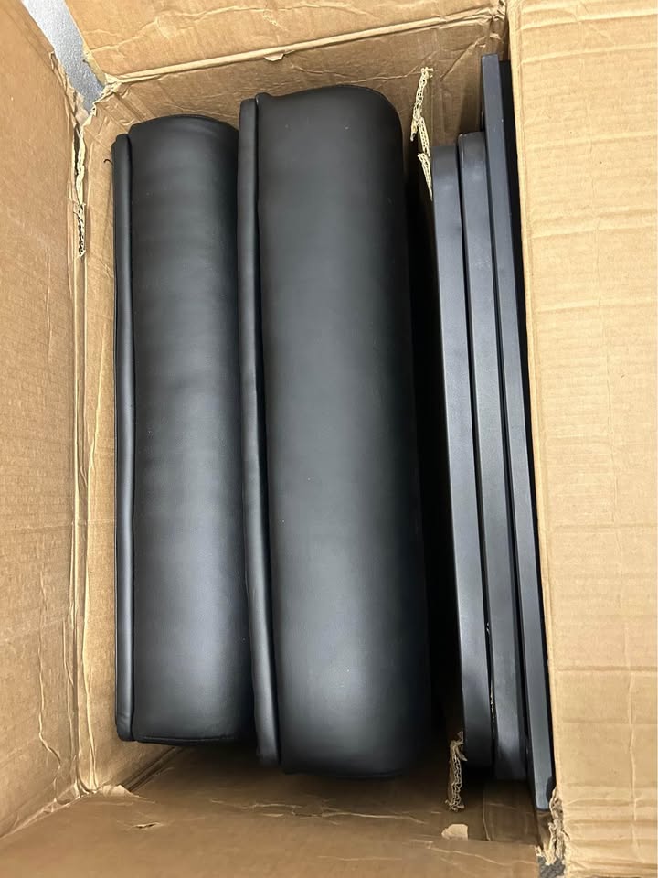 Faux leather armchair black