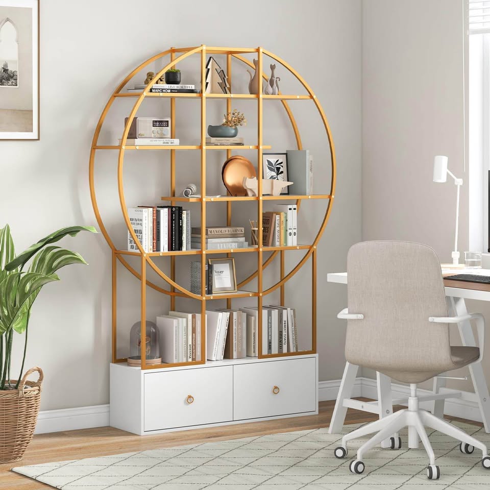 Brand new bookshelf with 2 drawers