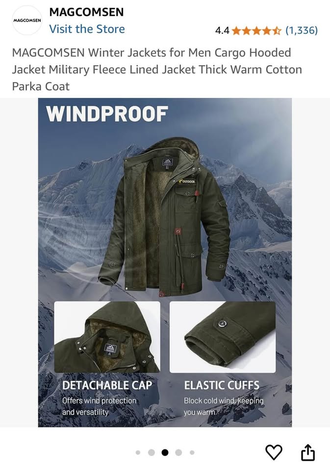 Winter Jackets for Men Cargo Hooded