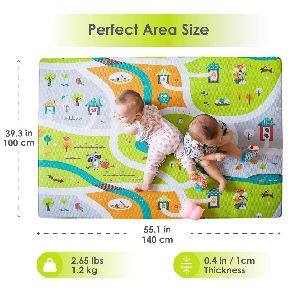 Thick Reversible play mat 55X39 inches