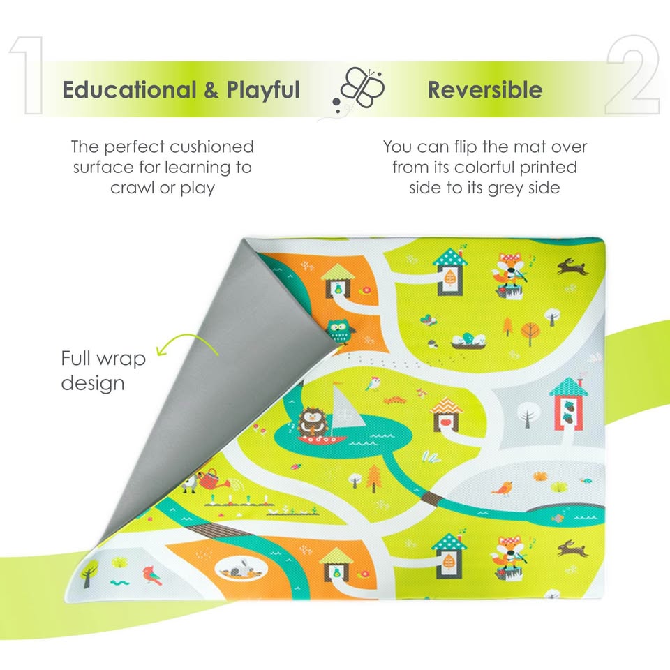 Thick Reversible play mat 55X39 inches