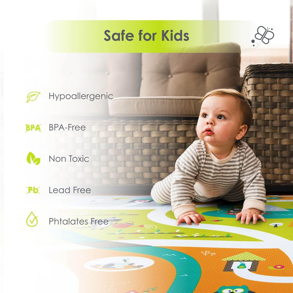 Thick Reversible play mat 55X39 inches