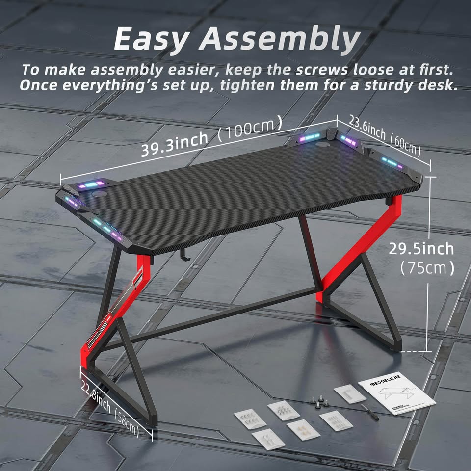 Gaming Desk 40 Inch with RGB