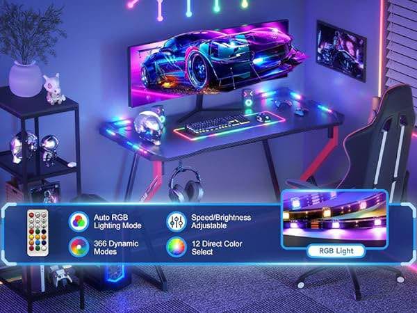 Gaming Desk 40 Inch with RGB