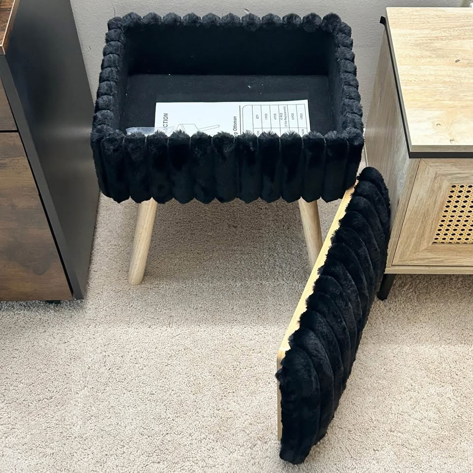 Footstool and coffee table ottoman twin in one