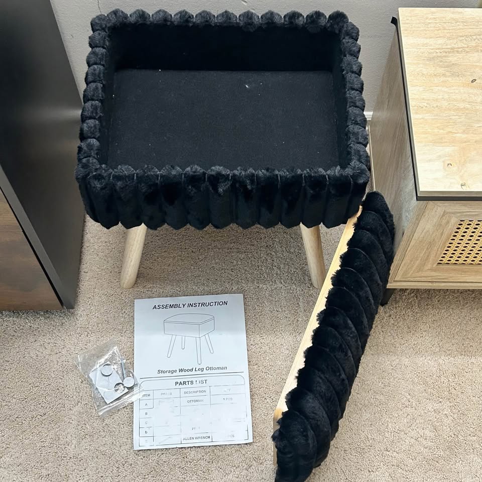 Footstool and coffee table ottoman twin in one