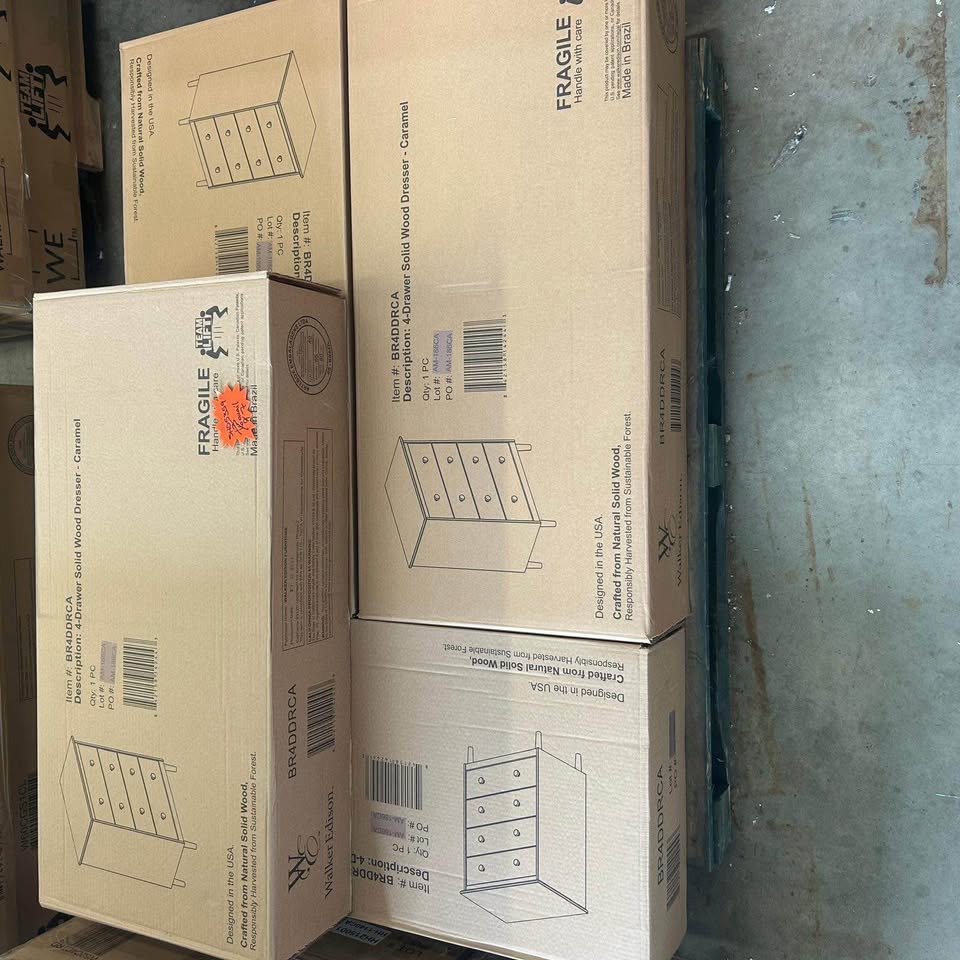 Wade Logan Bhuneshwar Solid Wood 4-Drawer Dresser - Brand New in Box
