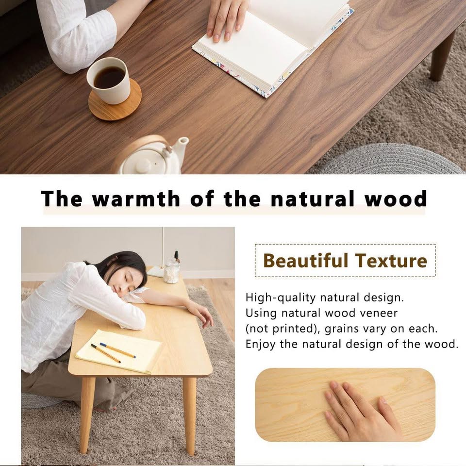 MOOR Wood Folding Coffee Table Rectangle Large (52x105cm)