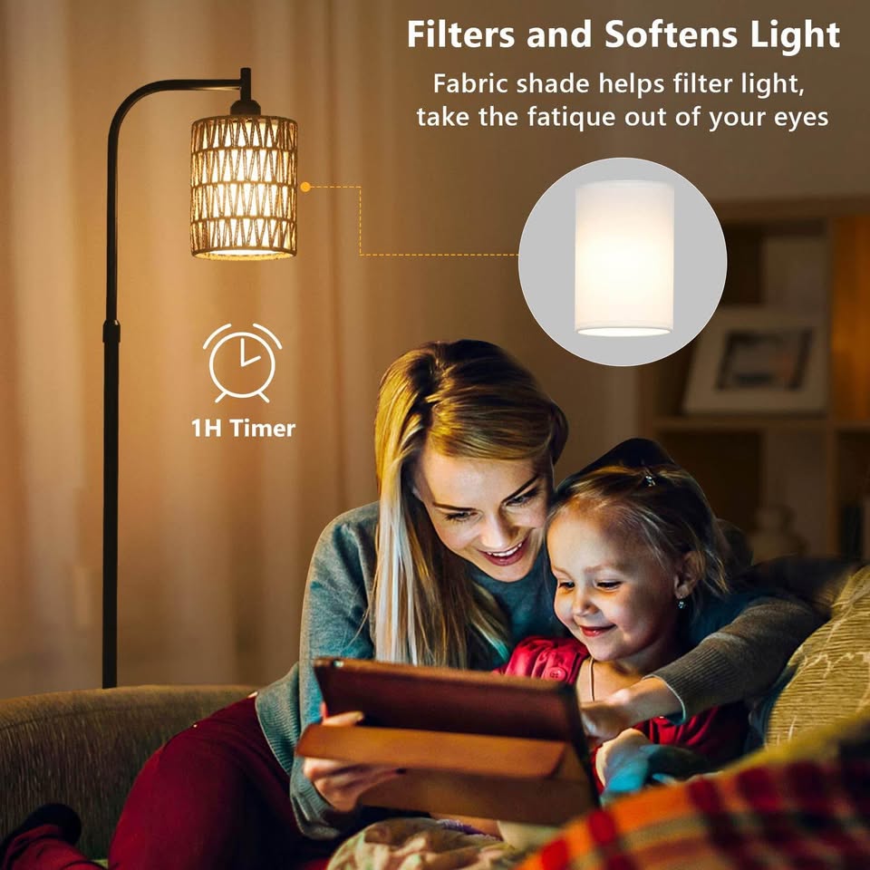 Brand New Rattan Floor Lamp