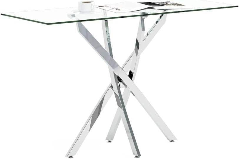 Brand new glass console table