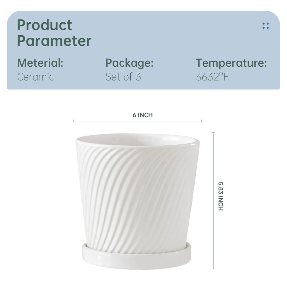 Brand New White Pots and Planters (set of 4)