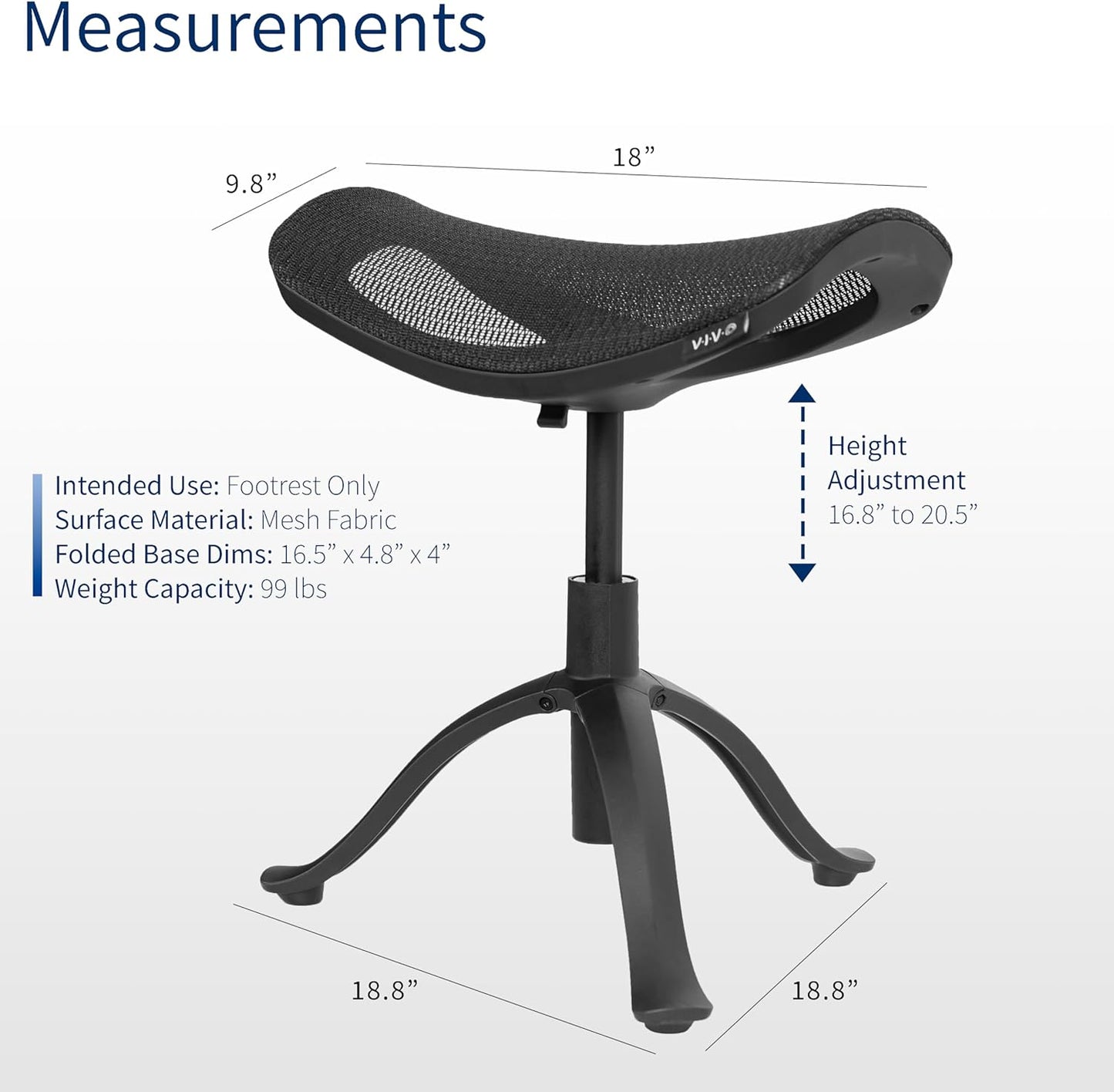 Adjustable Footrest for Desk