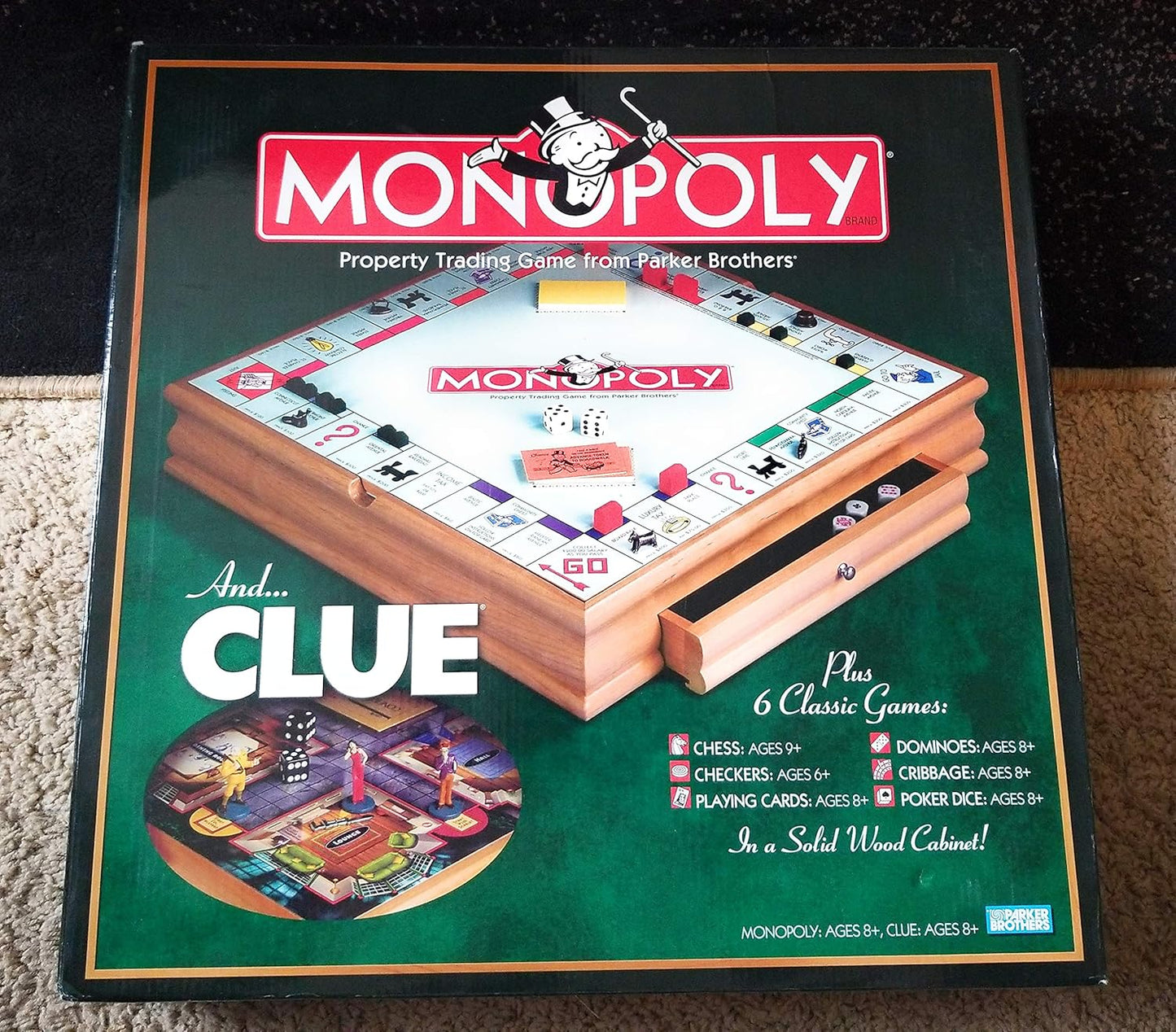 Hasbro Parker Brother Wooden Board Games
