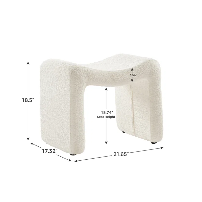 Hafizur 21.65'' Upholstered Ottoman Simple Chair (Set of 2)