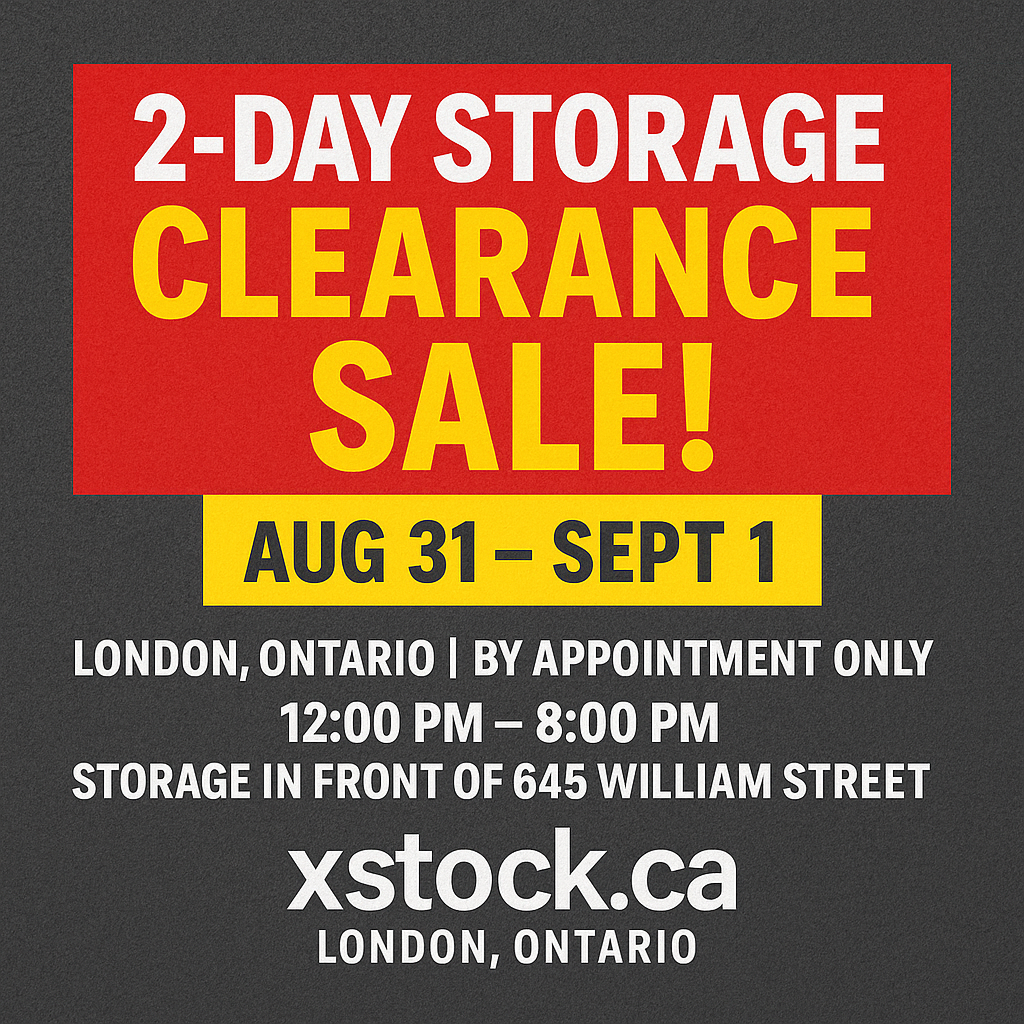 2 Day Sale at Storage in front of 645 William Street London
