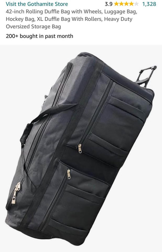 Gothamite Rolling Duffle Bag