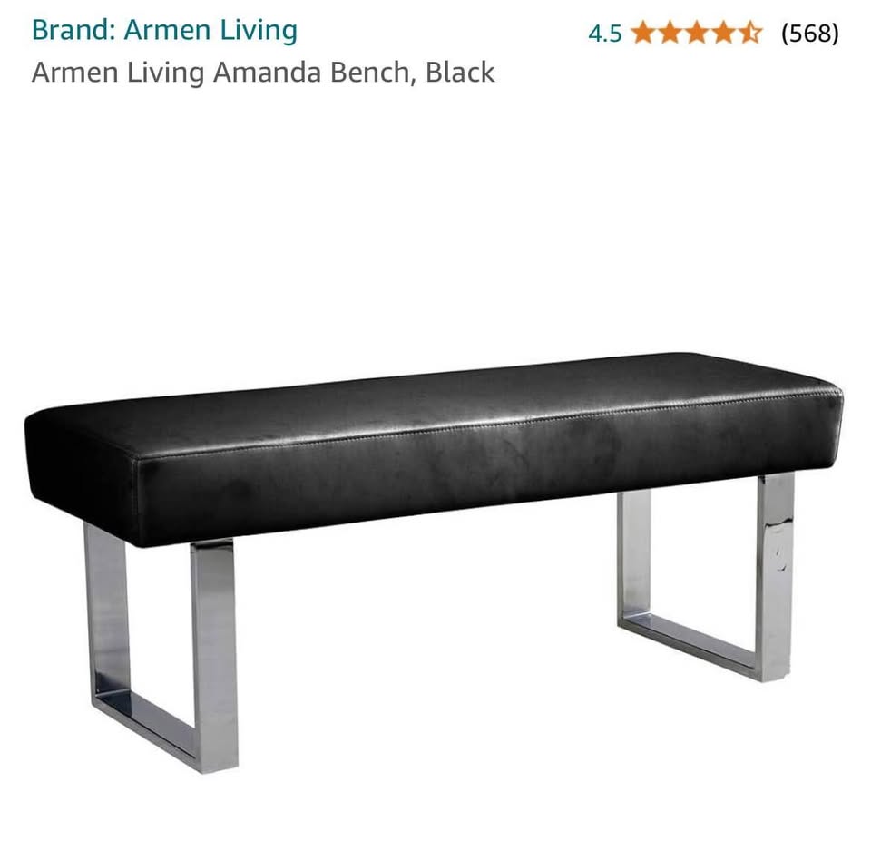 Armen Living Dining Height Bench