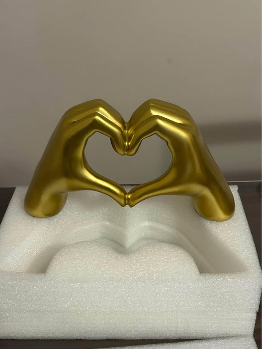 Decorating Gold Hand Heart