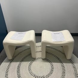 Boucle Stools Brand New in Box Set of 2