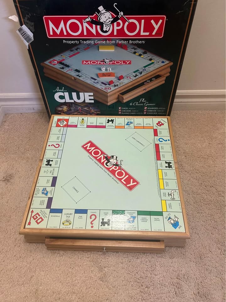 Hasbro Parker Brother Wooden Board Games