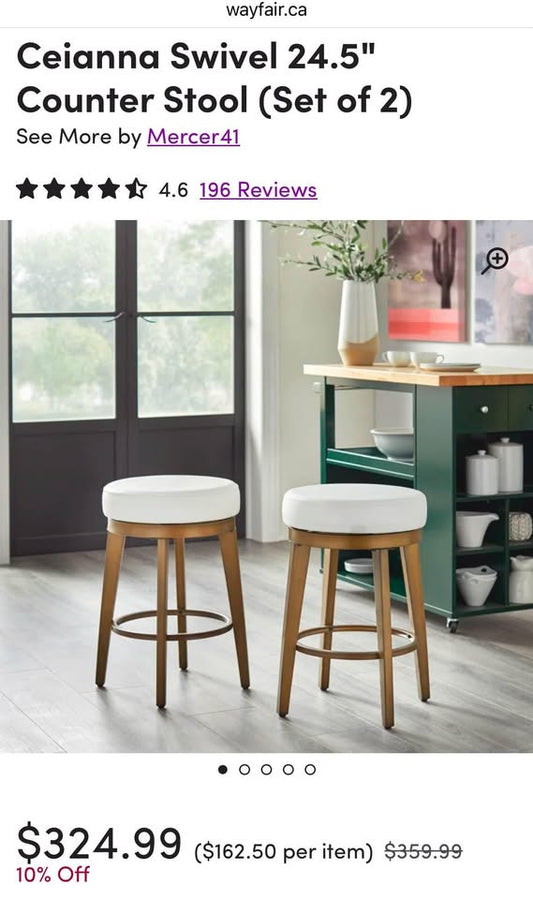 Ceianna Swivel 24.5" Counter Stool