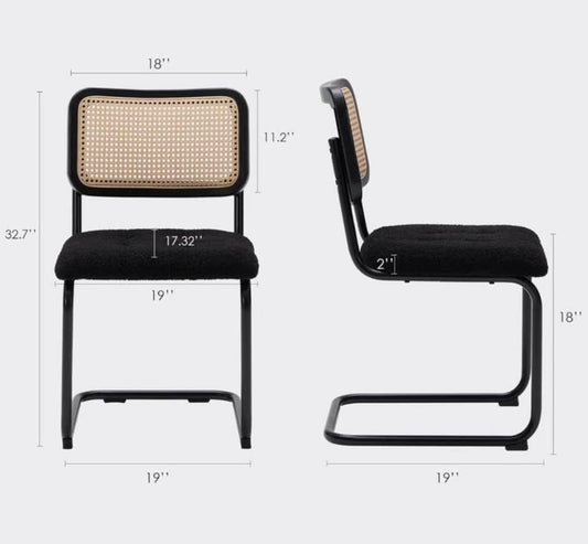 Rattan Mid Century Chairs (Set of 2)