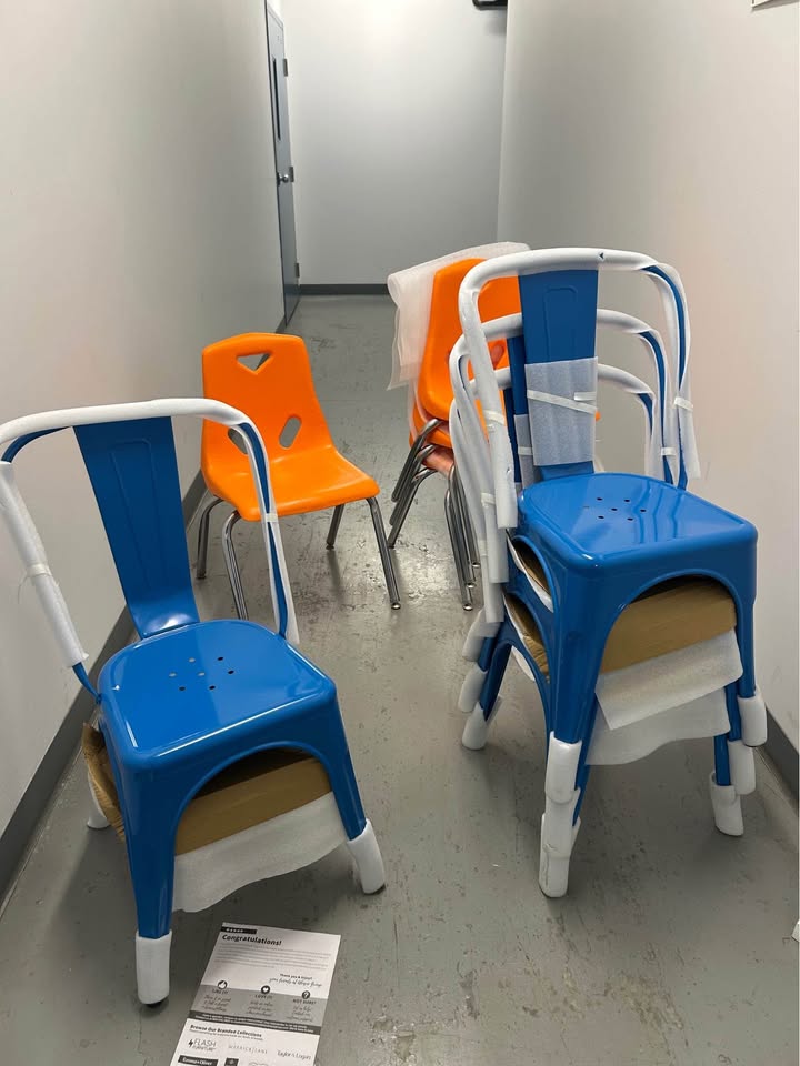 Flash Furniture Blue Metal Chairs