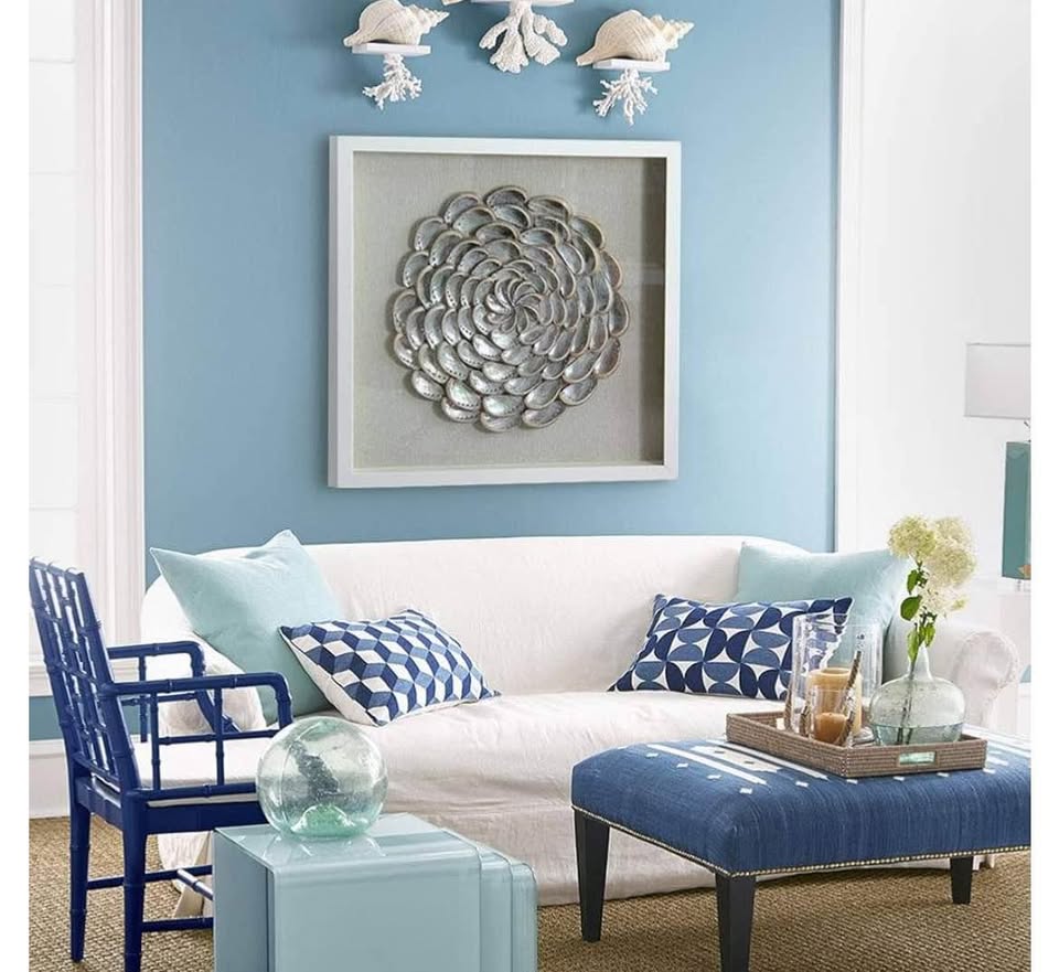 Natural Abalone Shell Flower Shape Wall Art
