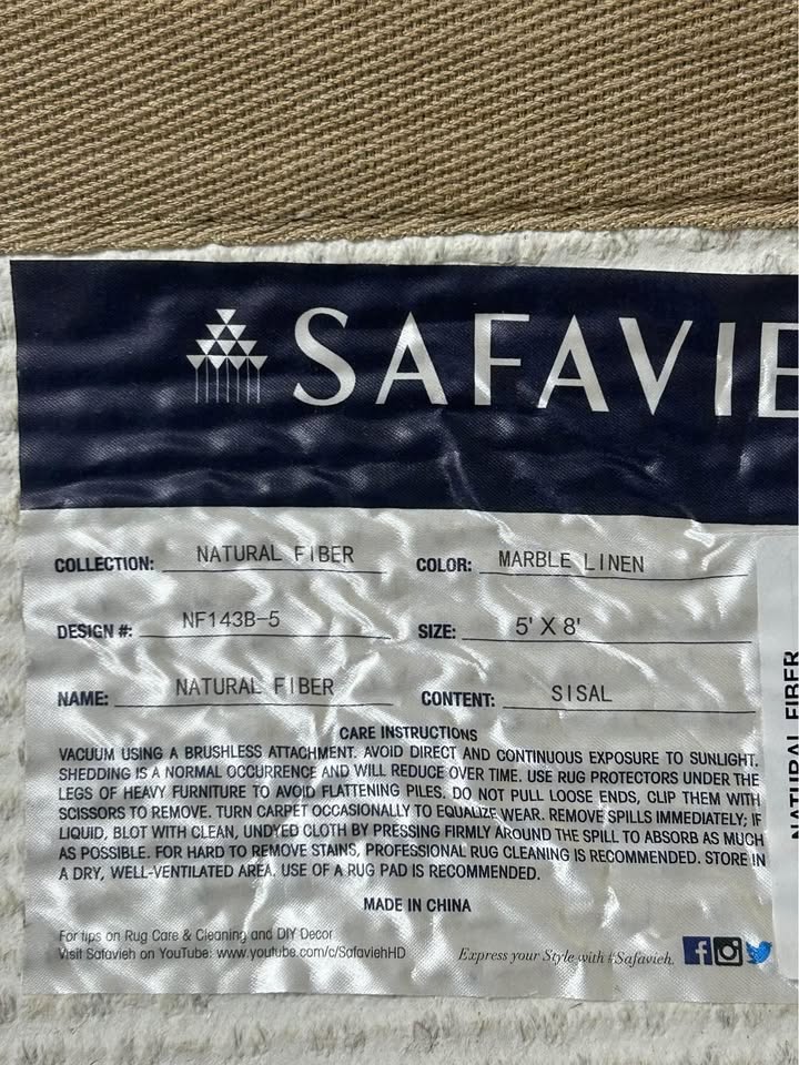 8x5 FT SAFAVIEH RUG CARPET