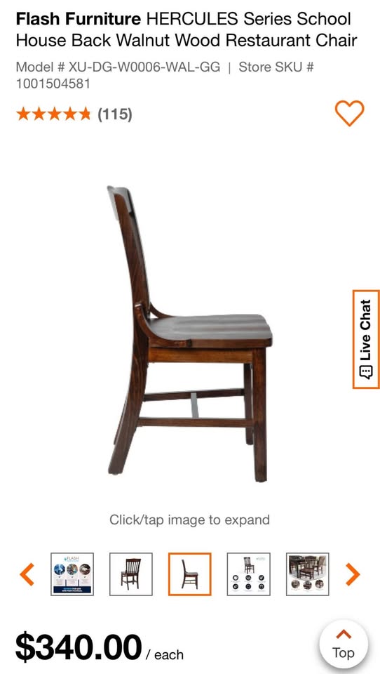 Farmhouse Solid Wood Chairs