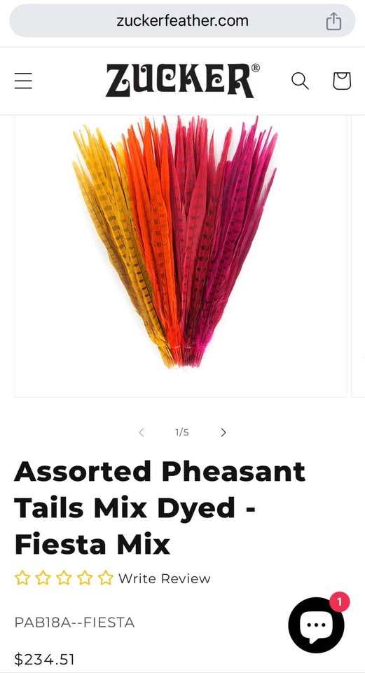 Zucker Assorted Pheasant Tails Feathers